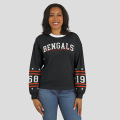 Cincinnati Bengals WEAR by Erin Andrews Women's Sport Long-Sleeve T-Shirt - Black - NFL