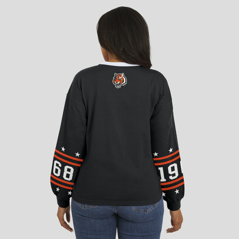 Cincinnati Bengals WEAR by Erin Andrews Women's Sport Long-Sleeve T-Shirt - Black - NFL