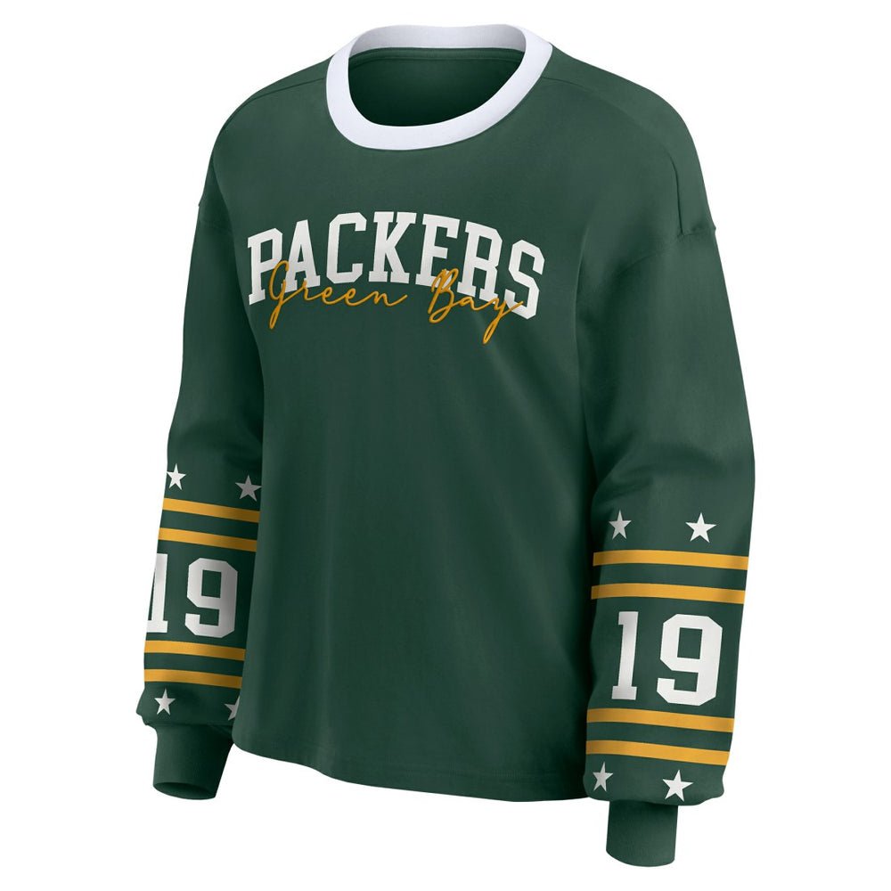 Green Bay Packers WEAR by Erin Andrews Women's Plus Size Sport Long-Sleeve T-Shirt - Green - NFL