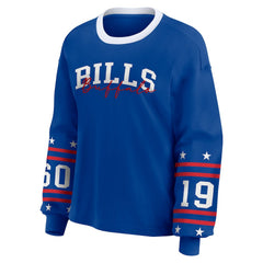 Buffalo Bills WEAR by Erin Andrews Women's Plus Size Sport Long-Sleeve T-Shirt - Royal - NFL