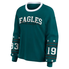 Philadelphia Eagles WEAR by Erin Andrews Women's Plus Size Sport Long-Sleeve T-Shirt - Midnight Green - NFL