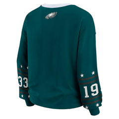 Philadelphia Eagles WEAR by Erin Andrews Women's Plus Size Sport Long-Sleeve T-Shirt - Midnight Green - NFL