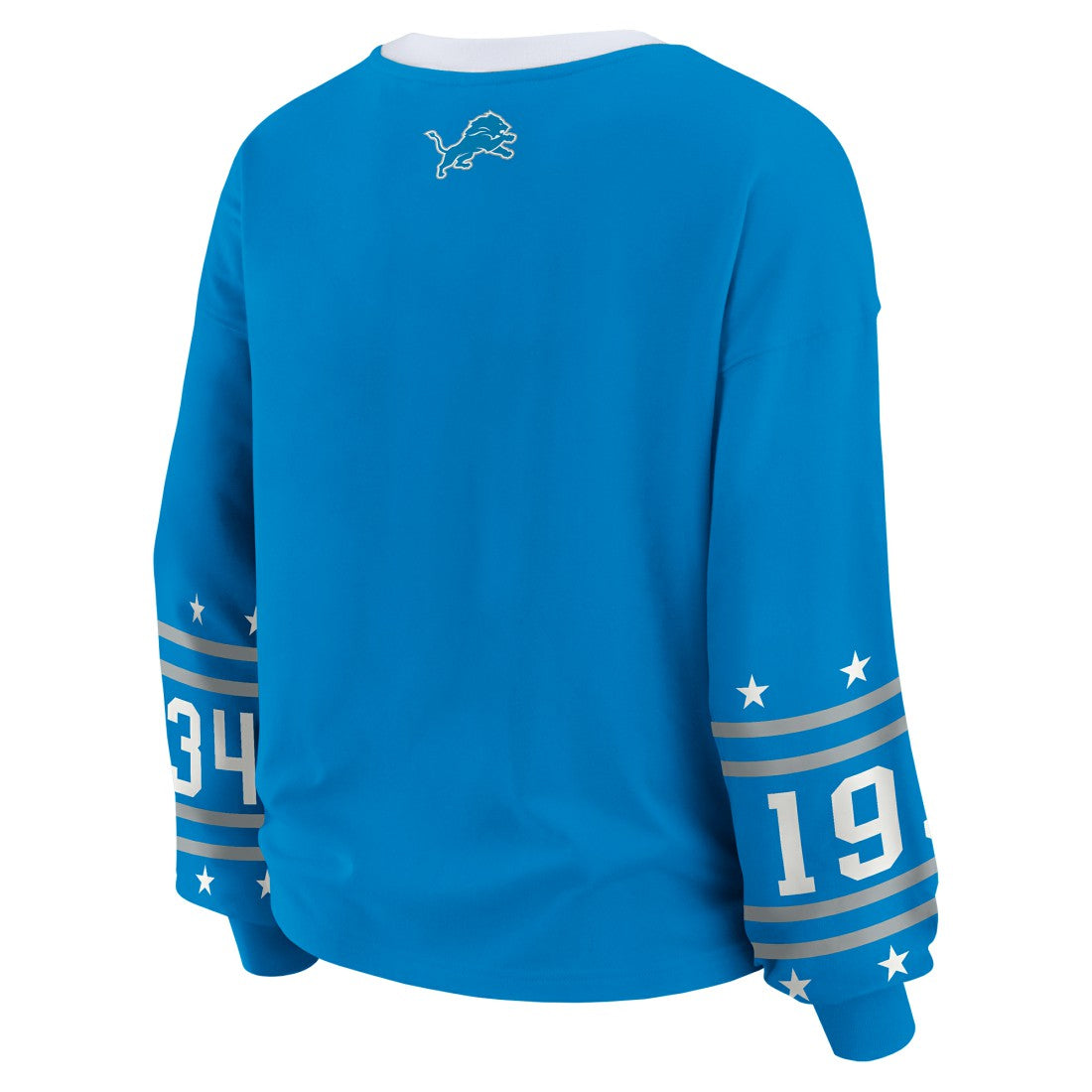 Detroit Lions WEAR by Erin Andrews Women's Plus Size Sport Long-Sleeve T-Shirt - Blue - NFL