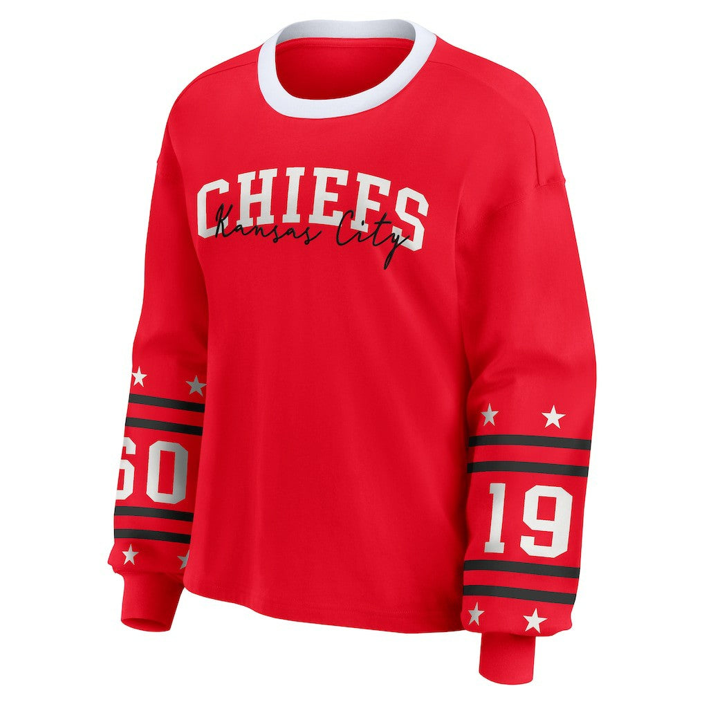 Kansas City Chiefs WEAR by Erin Andrews Women's Plus Size Sport Long-Sleeve T-Shirt - Red - NFL