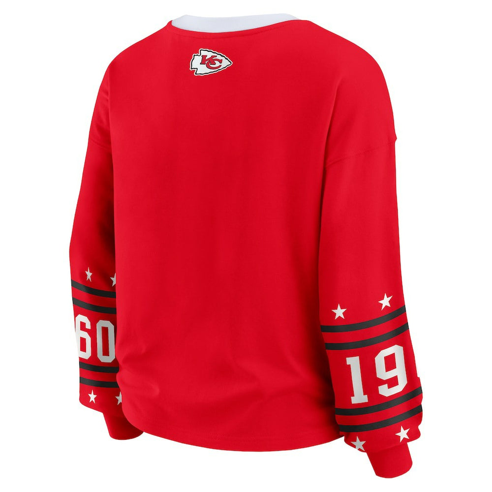 Kansas City Chiefs WEAR by Erin Andrews Women's Plus Size Sport Long-Sleeve T-Shirt - Red - NFL