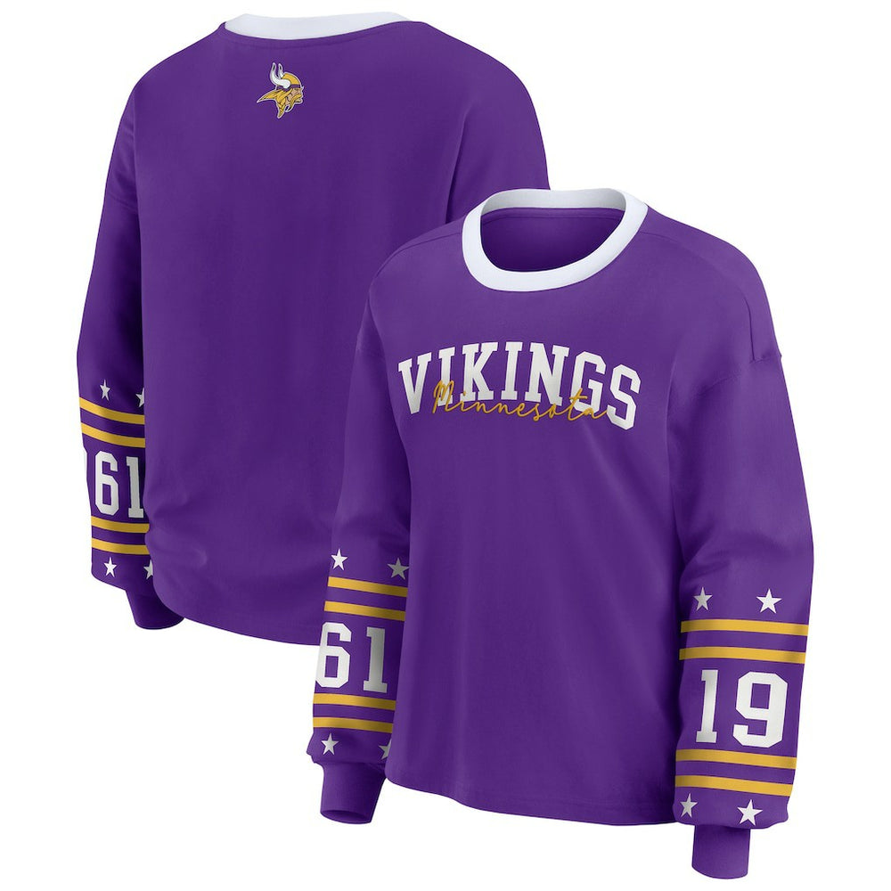 Minnesota Vikings WEAR by Erin Andrews Women's Plus Size Sport Long-Sleeve T-Shirt - Purple - NFL
