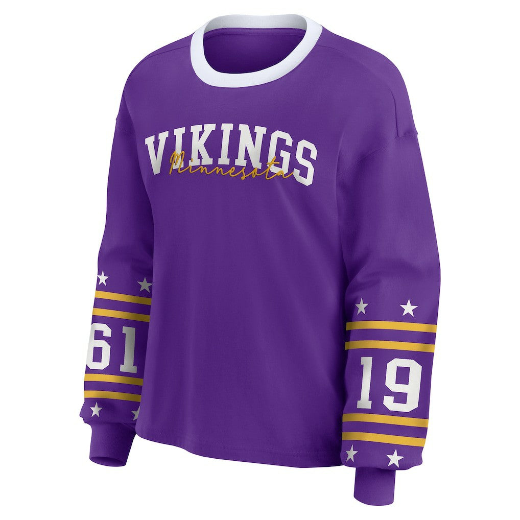 Minnesota Vikings WEAR by Erin Andrews Women's Plus Size Sport Long-Sleeve T-Shirt - Purple - NFL