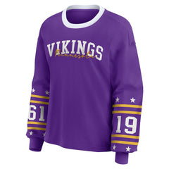Minnesota Vikings WEAR by Erin Andrews Women's Plus Size Sport Long-Sleeve T-Shirt - Purple - NFL