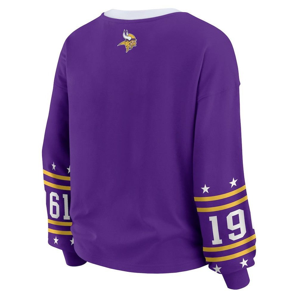 Minnesota Vikings WEAR by Erin Andrews Women's Plus Size Sport Long-Sleeve T-Shirt - Purple - NFL