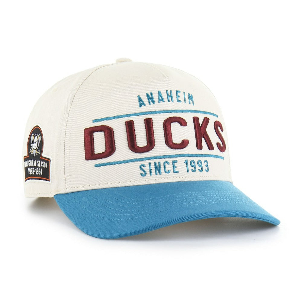 Anaheim Ducks '47 Expansion Debut Two-Tone Hitch Adjustable Hat - Cream/Teal | 47 brand sale