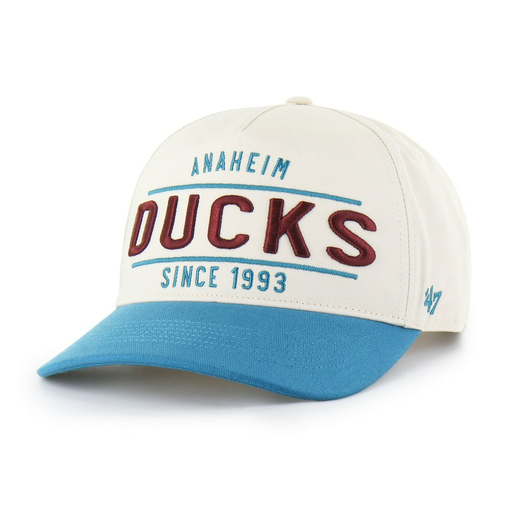 Anaheim Ducks '47 Expansion Debut Two-Tone Hitch Adjustable Hat - Cream/Teal | 47 brand sale