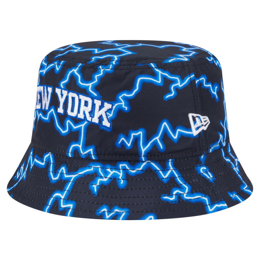 New Era New York Knicks Summer Sun and Storm Reversible Bucket Hat Black/Light Blue