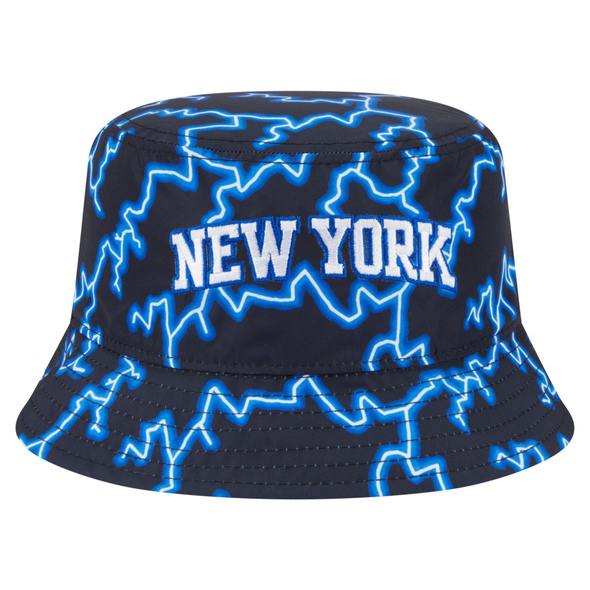 New Era New York Knicks Summer Sun and Storm Reversible Bucket Hat Black/Light Blue