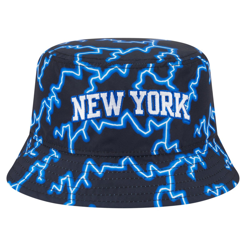 New Era New York Knicks Summer Sun and Storm Reversible Bucket Hat Black/Light Blue