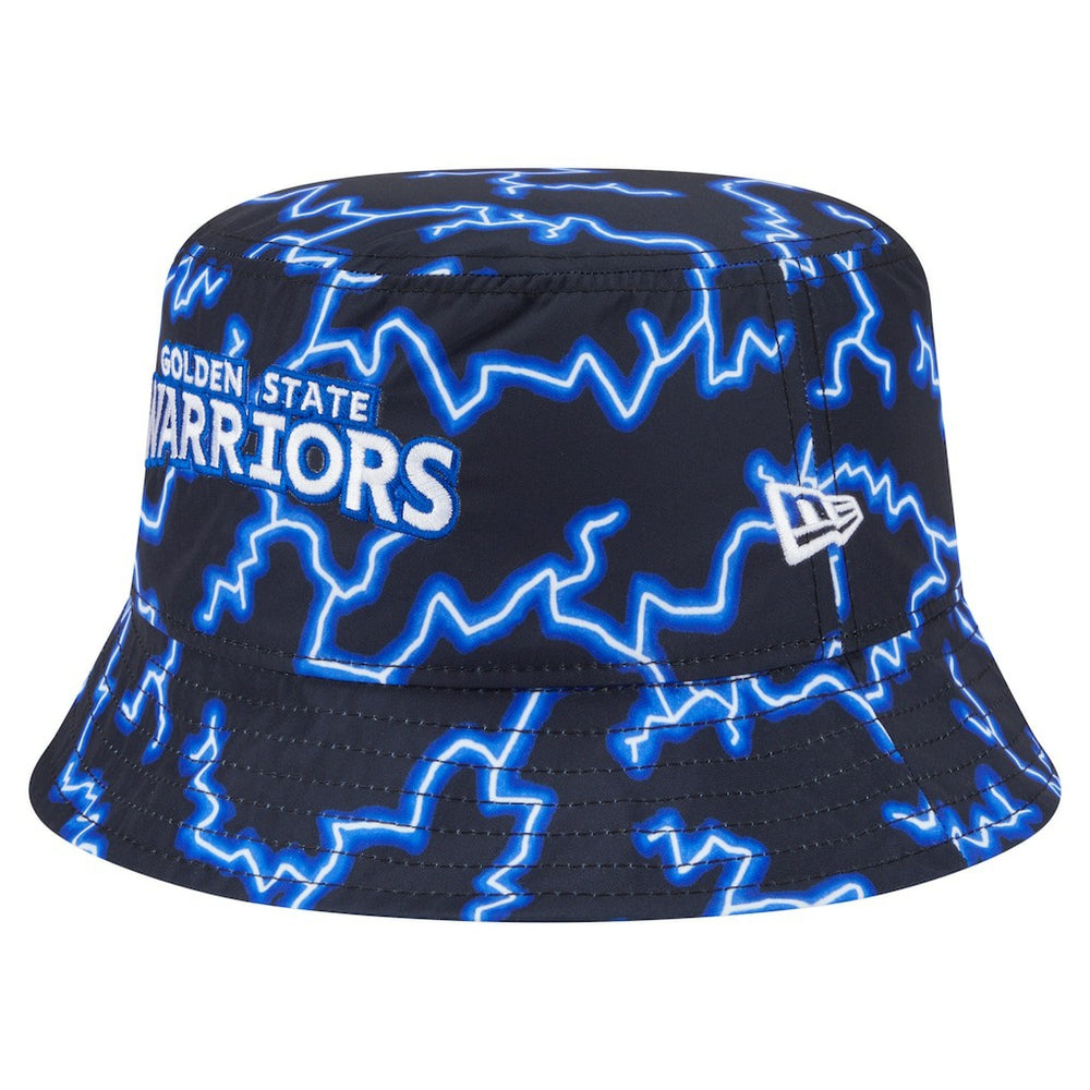 New Era Golden State Warriors Summer Sun and Storm Reversible Bucket Hat Black/Light Blue