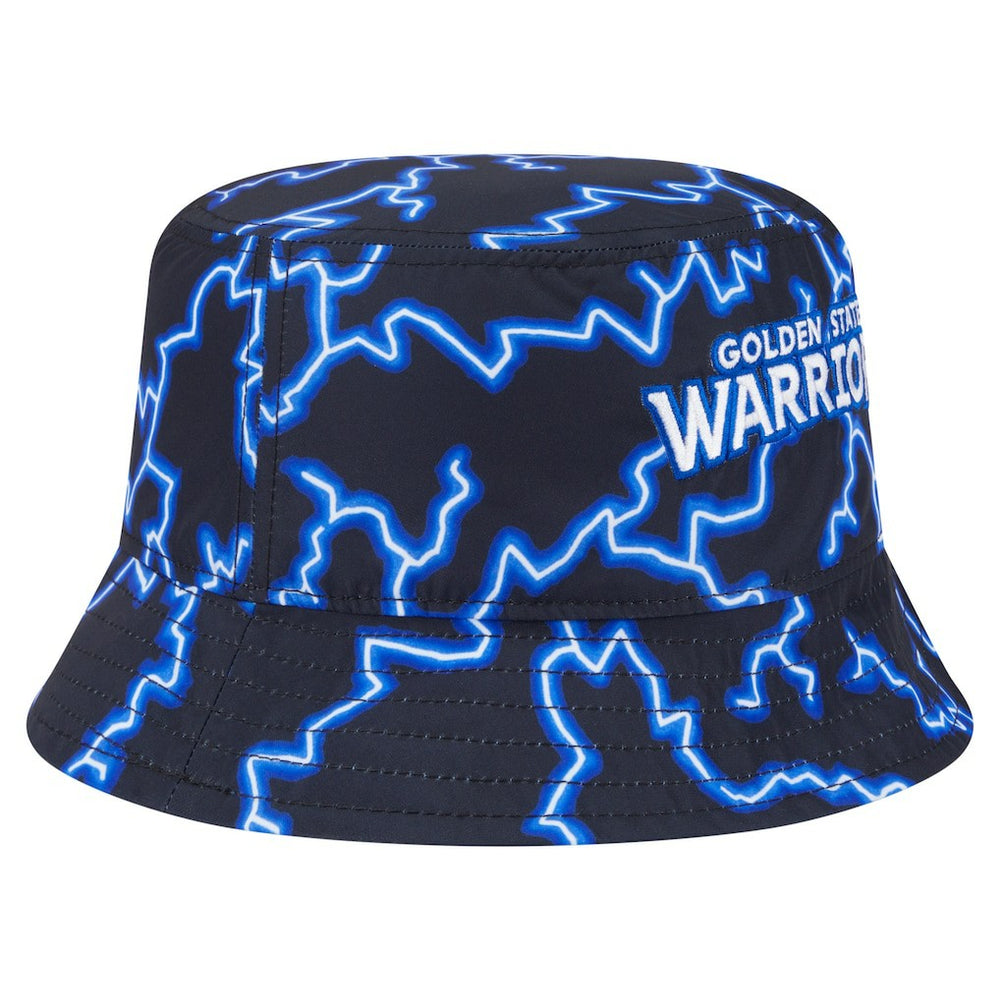 New Era Golden State Warriors Summer Sun and Storm Reversible Bucket Hat Black/Light Blue