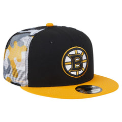 Boston Bruins New Era Camo Meshback 9FIFTY Snapback Hat - Black/Gold | New Era sale
