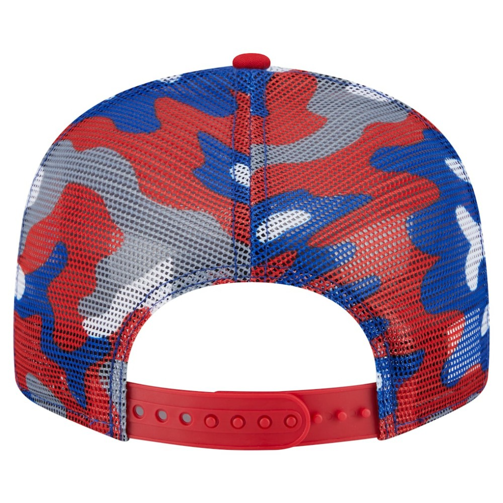 New York Rangers New Era Camo Meshback 9FIFTY Snapback Hat - Blue/Red | New Era Clearance