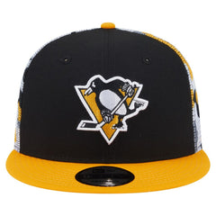 Pittsburgh Penguins New Era Camo Meshback 9FIFTY Snapback Hat - Black/Gold | New Era sale
