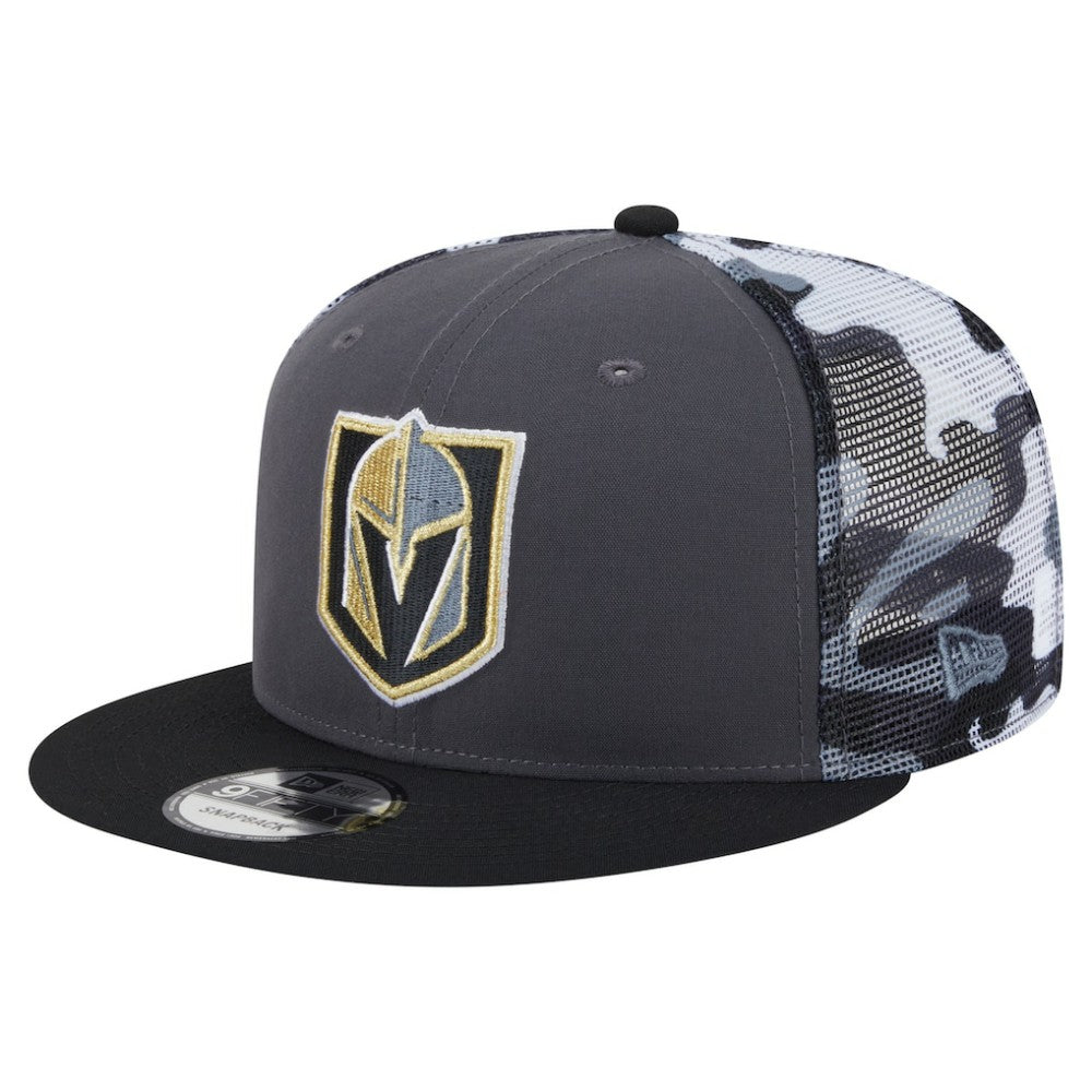 Vegas Golden Knights New Era Camo Meshback 9FIFTY Snapback Hat - Gray/Black | New Era Clearance