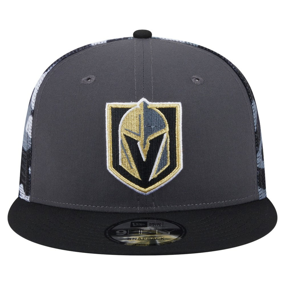 Vegas Golden Knights New Era Camo Meshback 9FIFTY Snapback Hat - Gray/Black | New Era Clearance