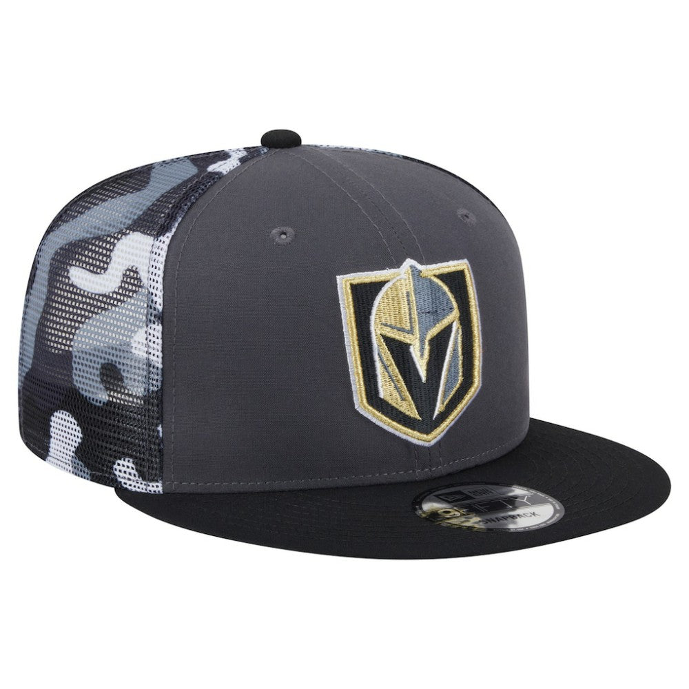 Vegas Golden Knights New Era Camo Meshback 9FIFTY Snapback Hat - Gray/Black | New Era Clearance