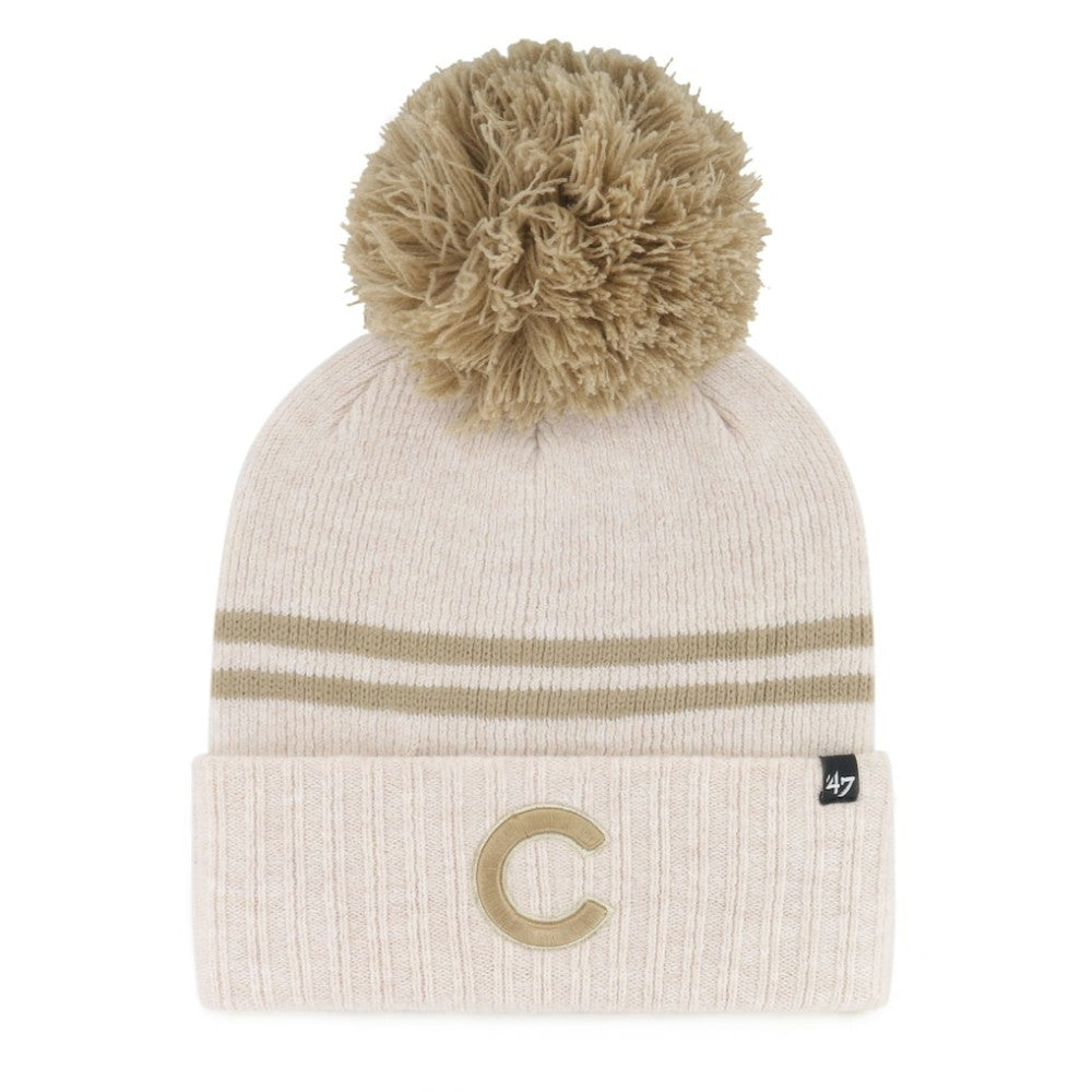 Chicago Cubs '47 Women's Latte Cuffed Knit Hat with Pom Near Me
