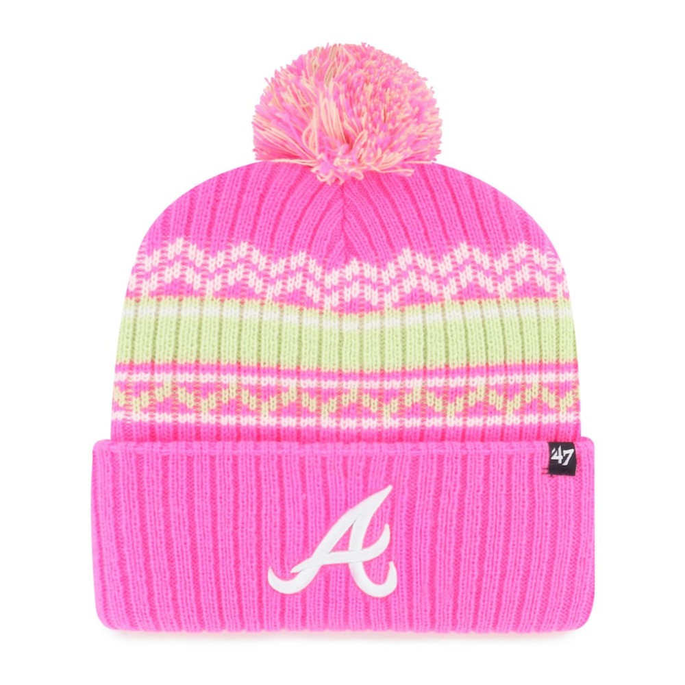 Atlanta Braves '47 Youth Polar Vortex Cuffed Knit Hat with Pom for sale