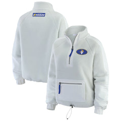 Los Angeles Rams WEAR by Erin Andrews Women's Polar Fleece Half-Zip Jacket - White - NFL