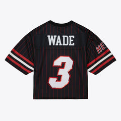 Mitchell & Ness Dwyane Wade Miami Heat x DANNIJO Women's Cropped Football Fashion Jersey Black