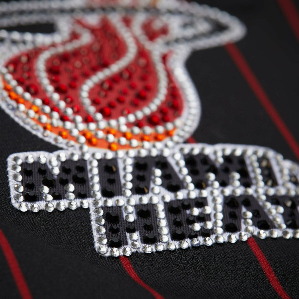 Mitchell & Ness Dwyane Wade Miami Heat x DANNIJO Women's Cropped Football Fashion Jersey Black