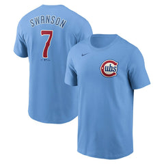 Dansby Swanson Chicago Cubs Nike Fuse Name & Number T-Shirt Online