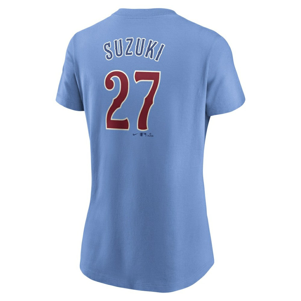 Seiya Suzuki Chicago Cubs Nike Women's Cooperstown Collection Fuse Name & Number T-Shirt Sale