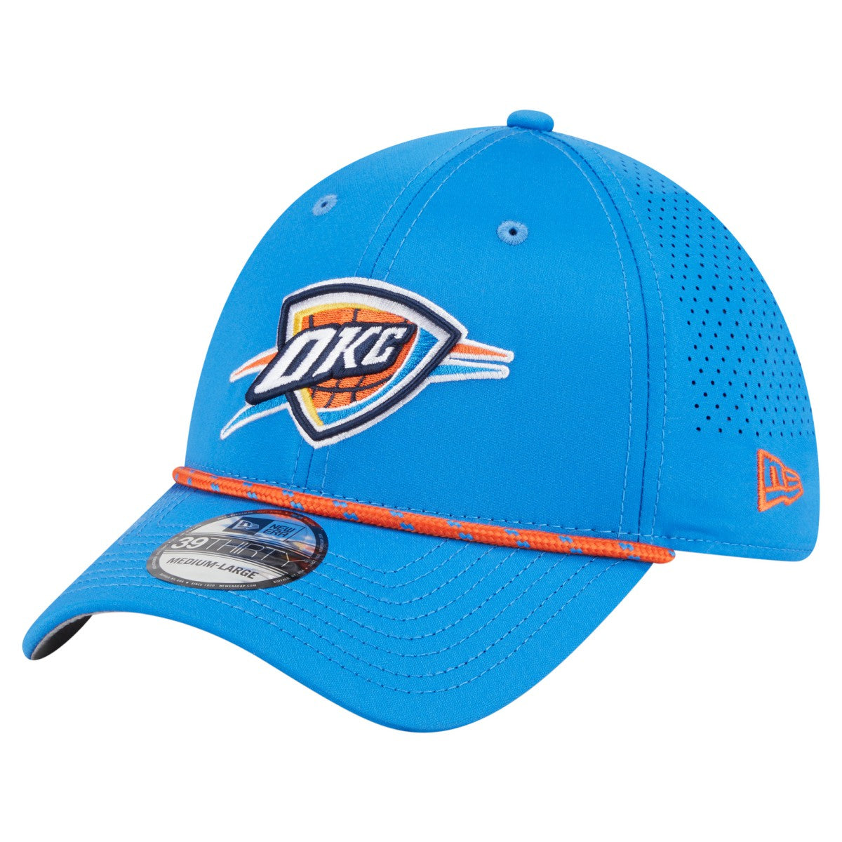 New Era Oklahoma City Thunder Featherweight Poly Rope Flex 39Thirty Hat Blue