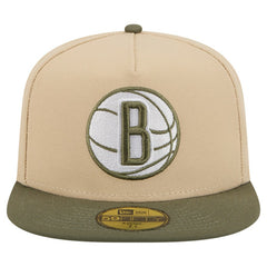 New Era Brooklyn Nets Color Pack Two-Tone 59FIFTY A-Frame Fitted Hat Tan