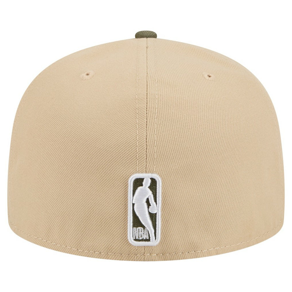 New Era Brooklyn Nets Color Pack Two-Tone 59FIFTY A-Frame Fitted Hat Tan