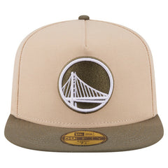 New Era Golden State Warriors Color Pack Two-Tone 59FIFTY A-Frame Fitted Hat Tan