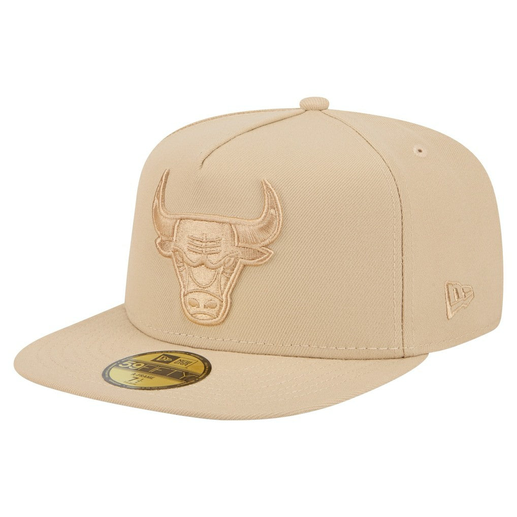 New Era Chicago Bulls Color Pack A-Frame 59FIFTY Fitted Hat Khaki