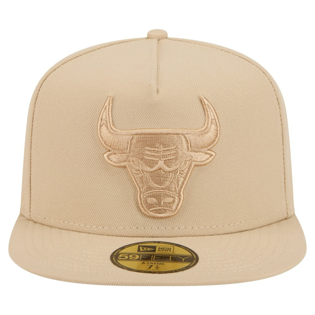 New Era Chicago Bulls Color Pack A-Frame 59FIFTY Fitted Hat Khaki
