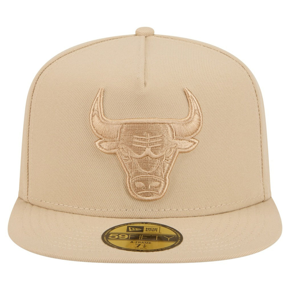 New Era Chicago Bulls Color Pack A-Frame 59FIFTY Fitted Hat Khaki