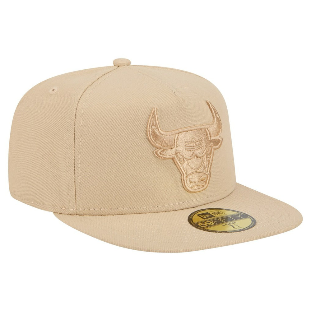 New Era Chicago Bulls Color Pack A-Frame 59FIFTY Fitted Hat Khaki