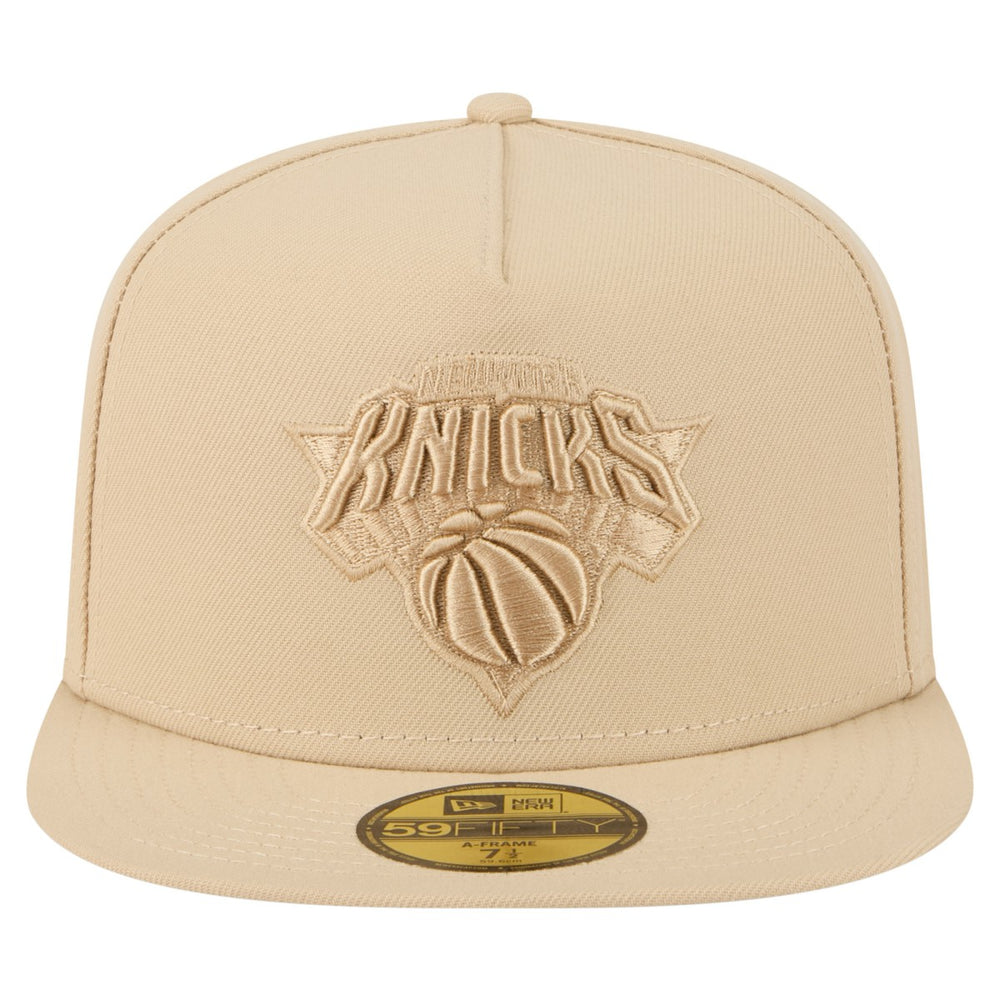 New Era New York Knicks Color Pack A-Frame 59FIFTY Fitted Hat Khaki