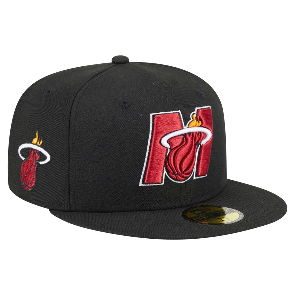 New Era Miami Heat Deceptor 59FIFTY Fitted Hat Black