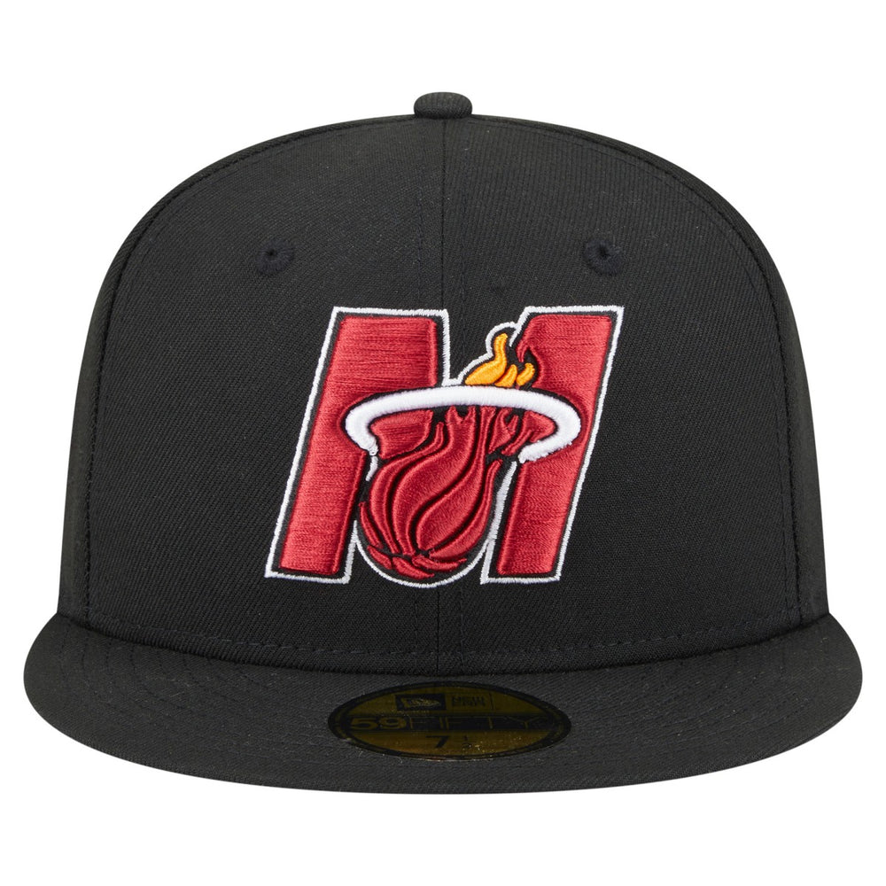 New Era Miami Heat Deceptor 59FIFTY Fitted Hat Black