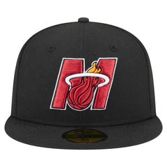 New Era Miami Heat Deceptor 59FIFTY Fitted Hat Black