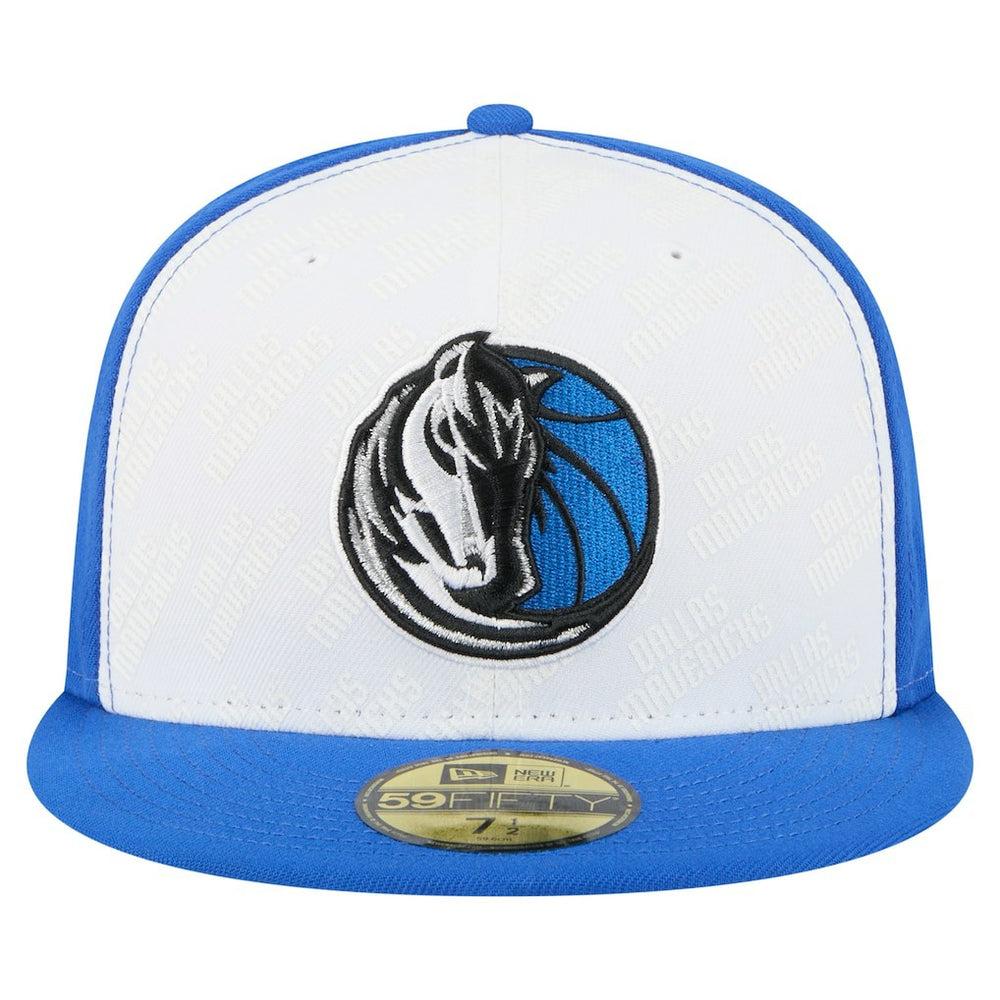 New Era Dallas Mavericks Repeat 59Fifty Fitted Hat White/Blue