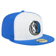 New Era Dallas Mavericks Repeat 59Fifty Fitted Hat White/Blue