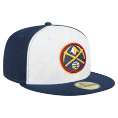 New Era Denver Nuggets Repeat 59Fifty Fitted Hat White/Navy