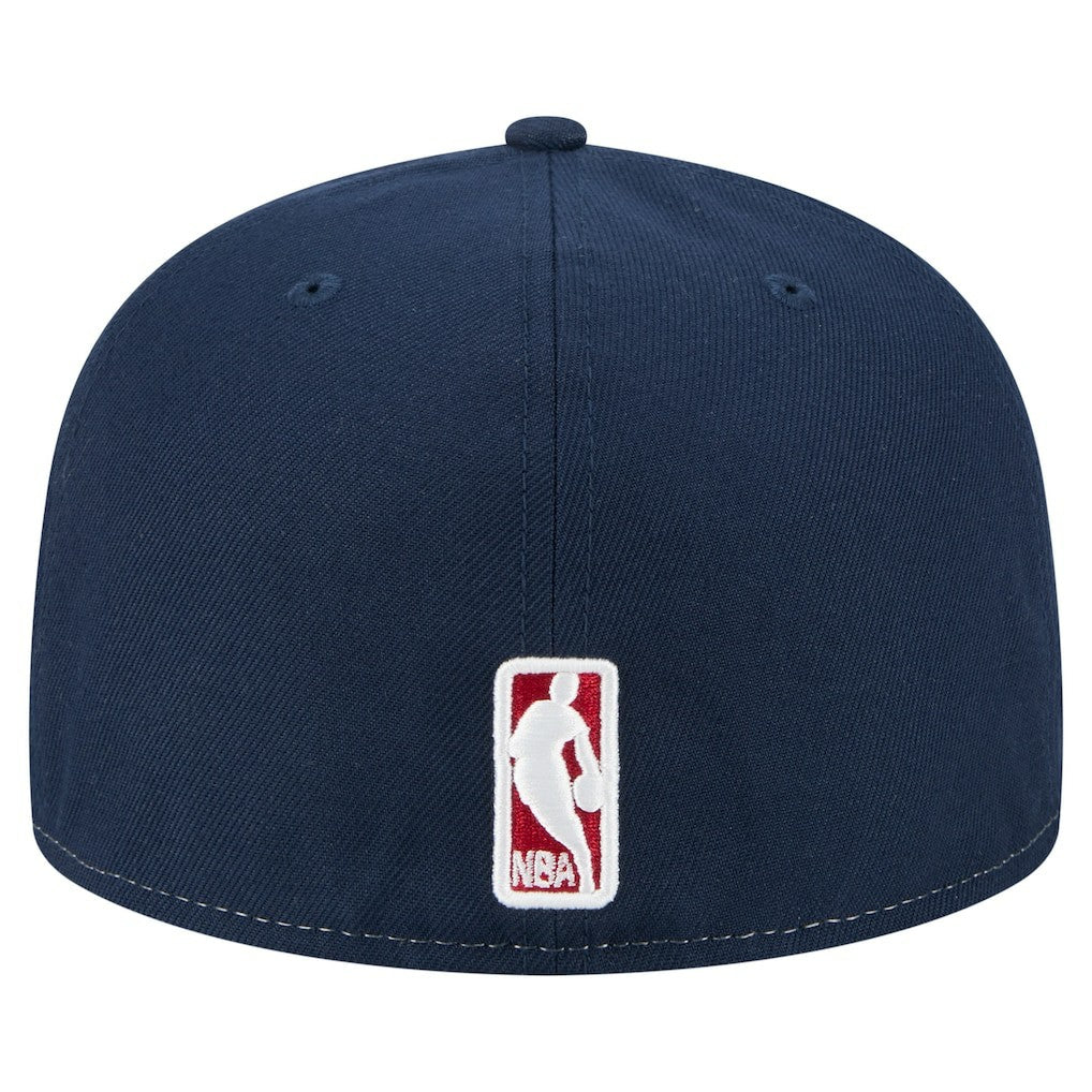 New Era Denver Nuggets Repeat 59Fifty Fitted Hat White/Navy
