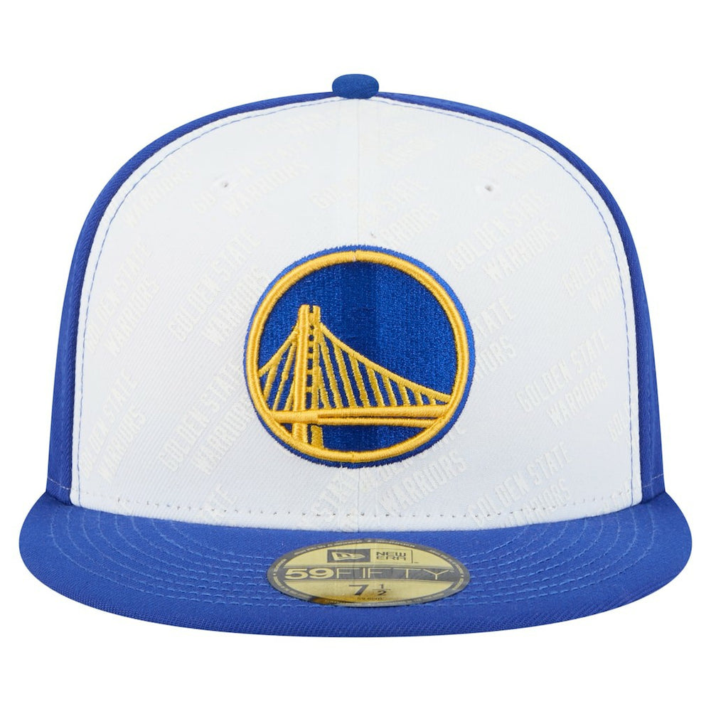 New Era Golden State Warriors Repeat 59Fifty Fitted Hat White/Royal